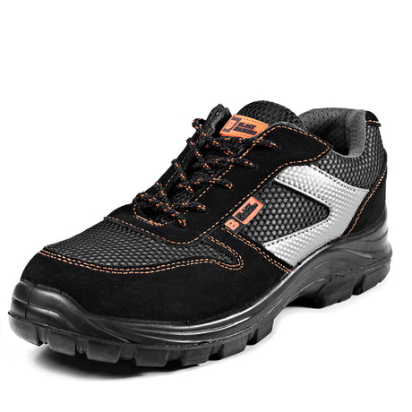 Mens Safety Trainers Non Metal Free S1P SRC Ultra Lightweight Wide Fit 1997 | Black Hammer - Black Hammer