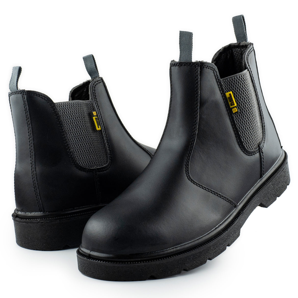 Black Hammer - 1600 Men's Safety Chelsea Boots Leather Steel Toe Cap