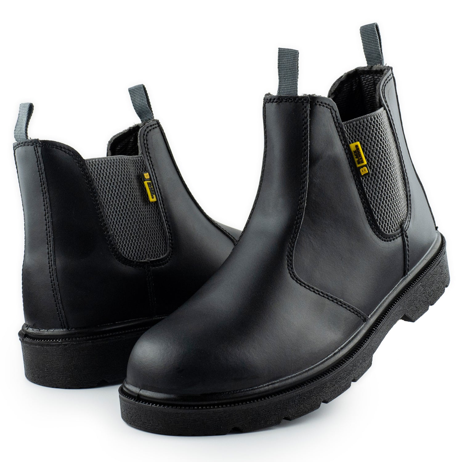Black Hammer - 1600 Men's Safety Chelsea Boots Leather Steel Toe Cap