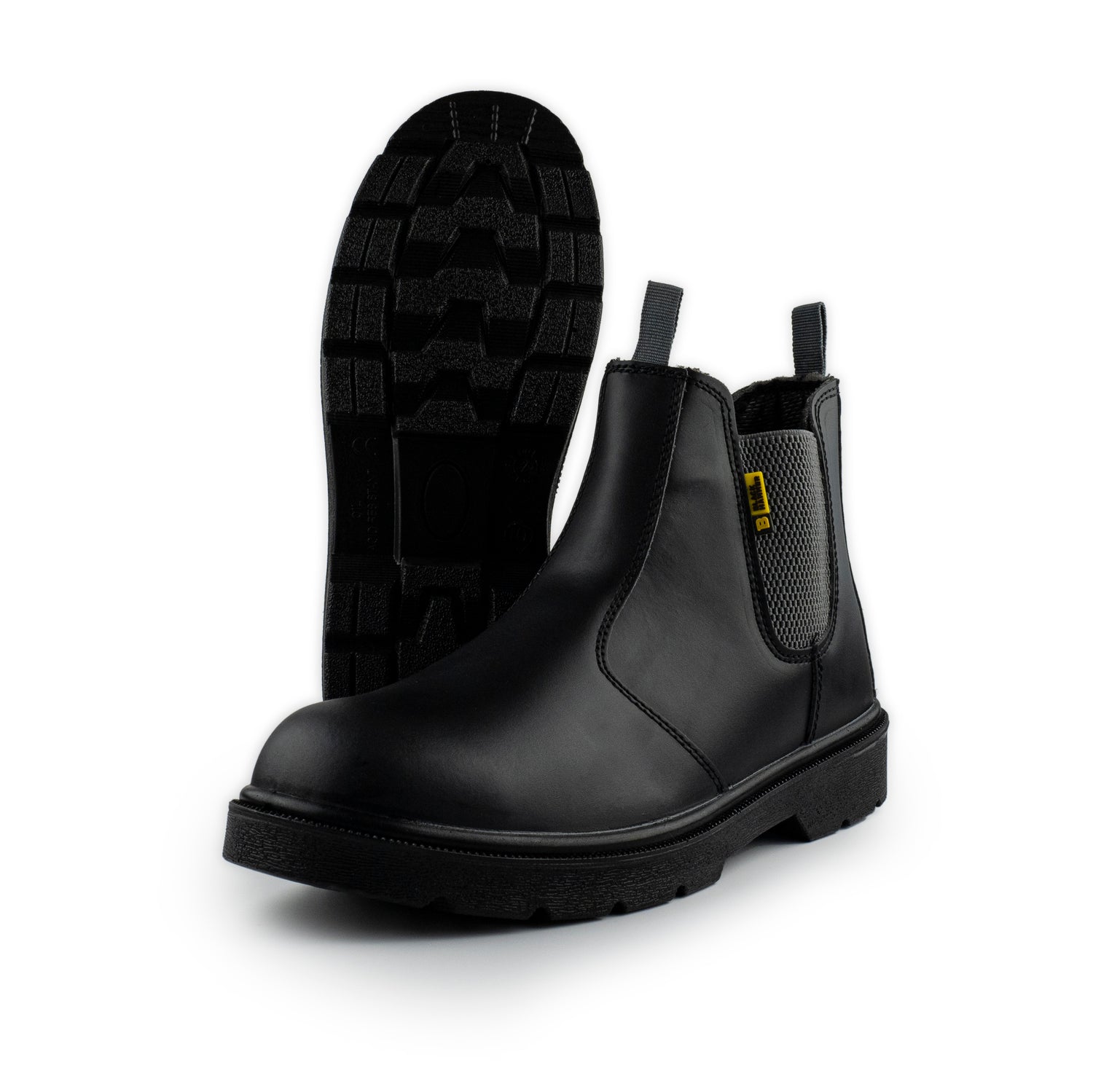 Black Hammer - 1600 Men's Safety Chelsea Boots Leather Steel Toe Cap