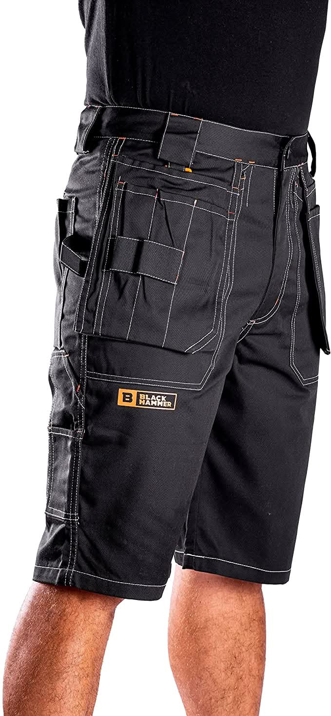 Black Hammer - Men's Work Shorts Multi Pockets Cargo Workwear