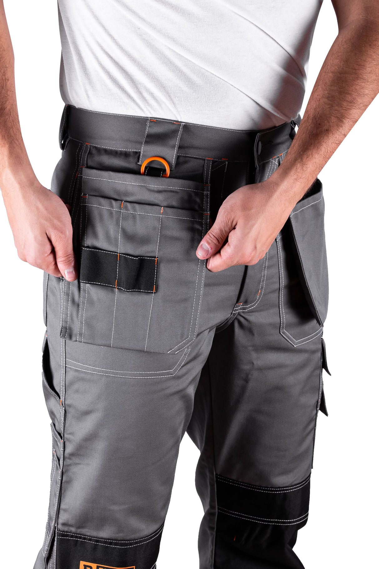 Multi Pockets Cargo Trousers Grey