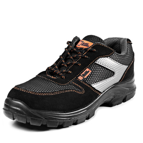 Mens Safety Trainers Non Metal Free S1P SRC Ultra Lightweight Wide Fit 1997 | Black Hammer - Black Hammer