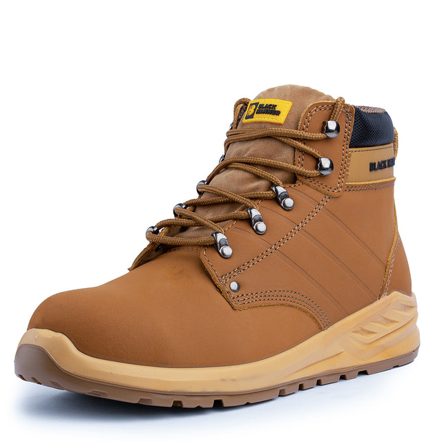 brown steel toe shoes