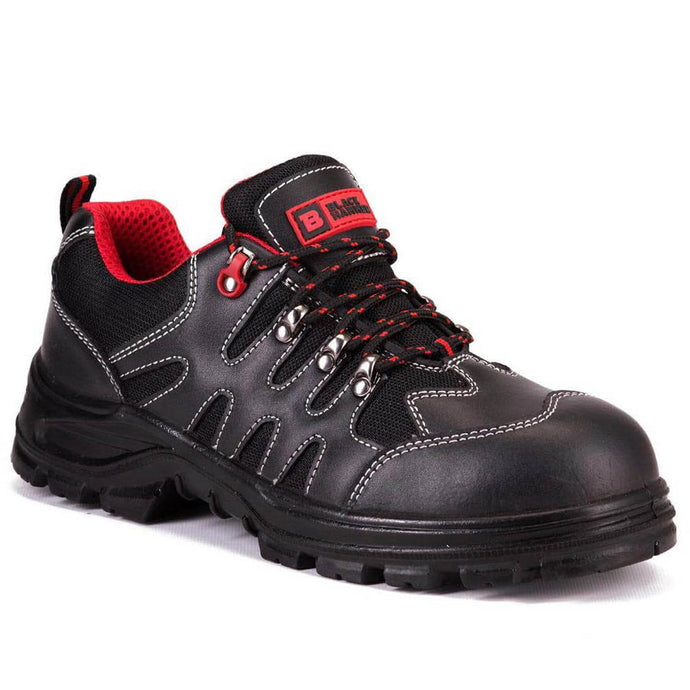 Mens Safety Boots Steel Toe Cap Work Trainers Hiker Midsole Protection S1P SRC 8891 Black Hammer - Black Hammer