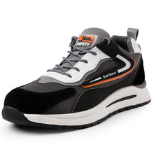Load image into Gallery viewer, Lightweight white black safety trainers

