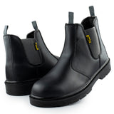 Black Hammer - 1600 Men's Safety Chelsea Boots Leather Steel Toe Cap