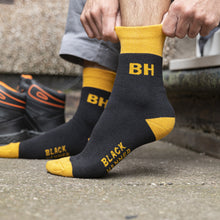 Load image into Gallery viewer, Black Hammer Mens Heavy Duty Work Socks for Comfort and Durability with Arch Support and Reinforced Toe Heel Cotton
