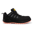 Black Hammer Lightweight Safety Trainers Womens Composite Toe Cap with Midsole Protection Metal Free Non Slip Breathable S1P SRC Work Shoes 9006