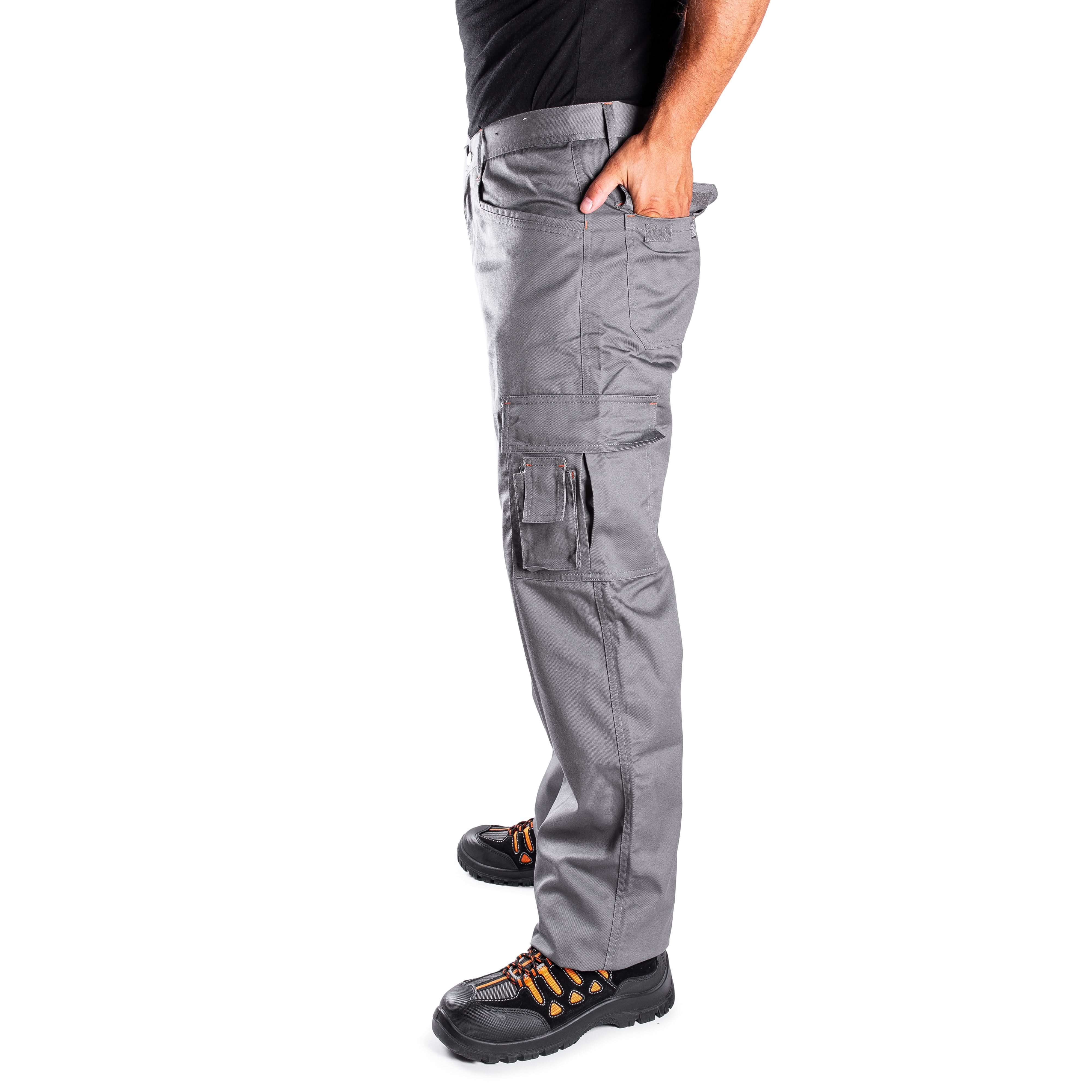 Men Cargo Combat Work Trouser | Triple-Stitched - Black Hammer