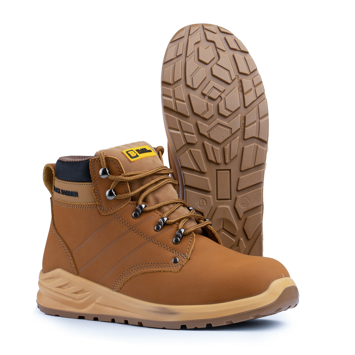 Black Hammer Men's Work Tan Safety Boots