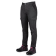 Black Hammer Womens Cargo Work Trousers Multi Pockets Elastic Waist Heavy Duty Triple Stitched Reinforcing Stress Point Endure Workwear