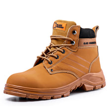 Load image into Gallery viewer, Men&#39;s Steel Toe Cap Work Shoes S3 SRC Ankle Leather Safety Boots Brown Black Hammer 5007
