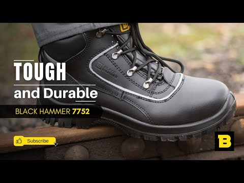 Black Hammer - 7752 Men's Safety Boots with Steel Toe Cap
