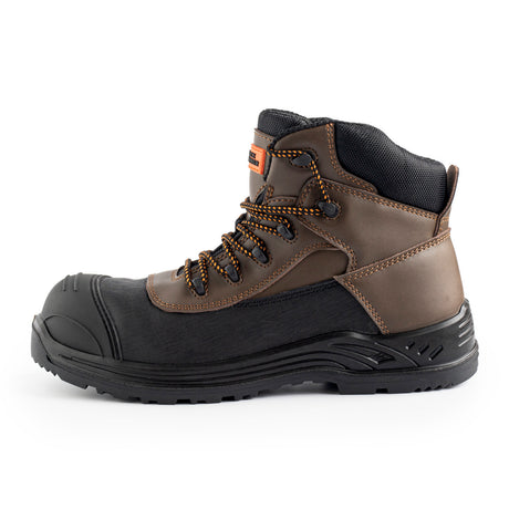 Mens Heavy Duty Safety Boots Leather Steel Toe Cap Working Ankle Lightweight Footwear Brown S3 SRC 2244
