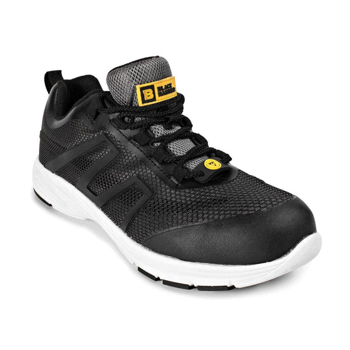 Men's Steel Toe Cap Safety Steel Toe Trainers Ultra Lightweight Kevlar Midsole Vegan Work Shoes Ankle Boots Hiker S1P ESD 5555 - Black Hammer