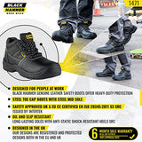 Mens Safety Boots Steel Toe Cap Work Footwear | Black Hammer