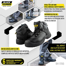 Load image into Gallery viewer, Mens Safety Boots | Steel Toe Cap Ankle Support Work Shoes
