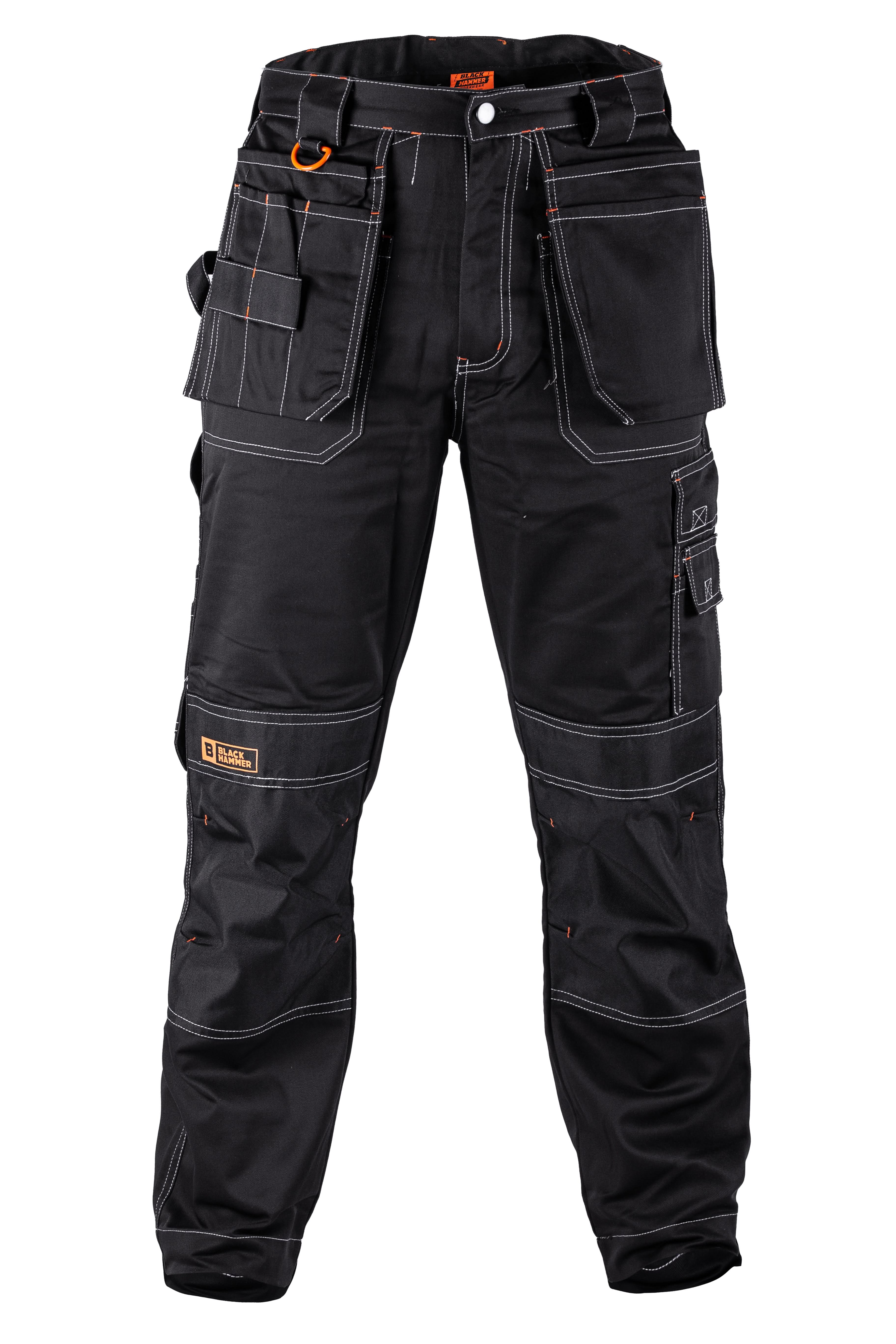 Godzilla Multi Pocket Work Trousers | Knee Pad - Black Hammer
