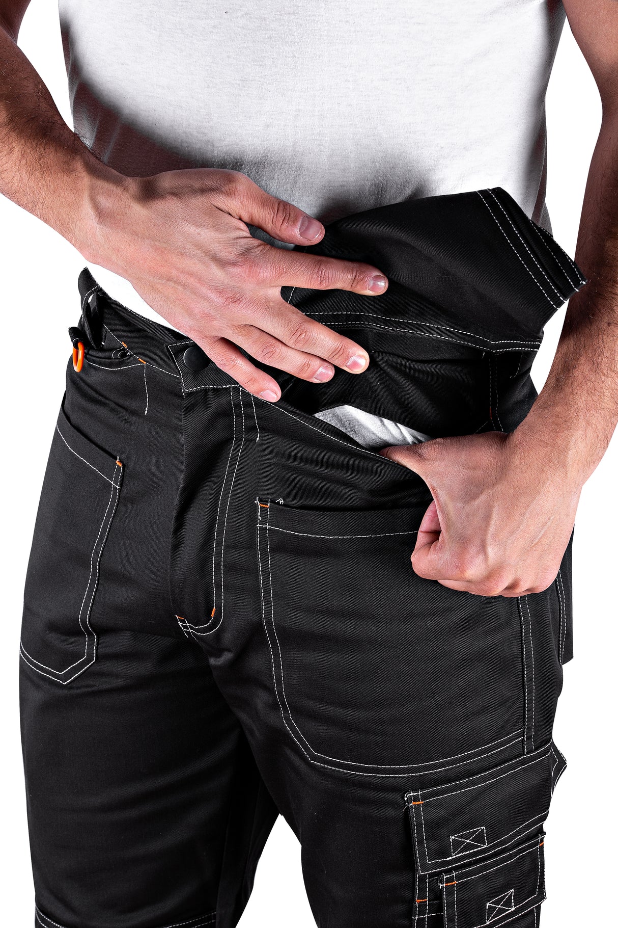 Multi Pockets Cargo Trousers Black