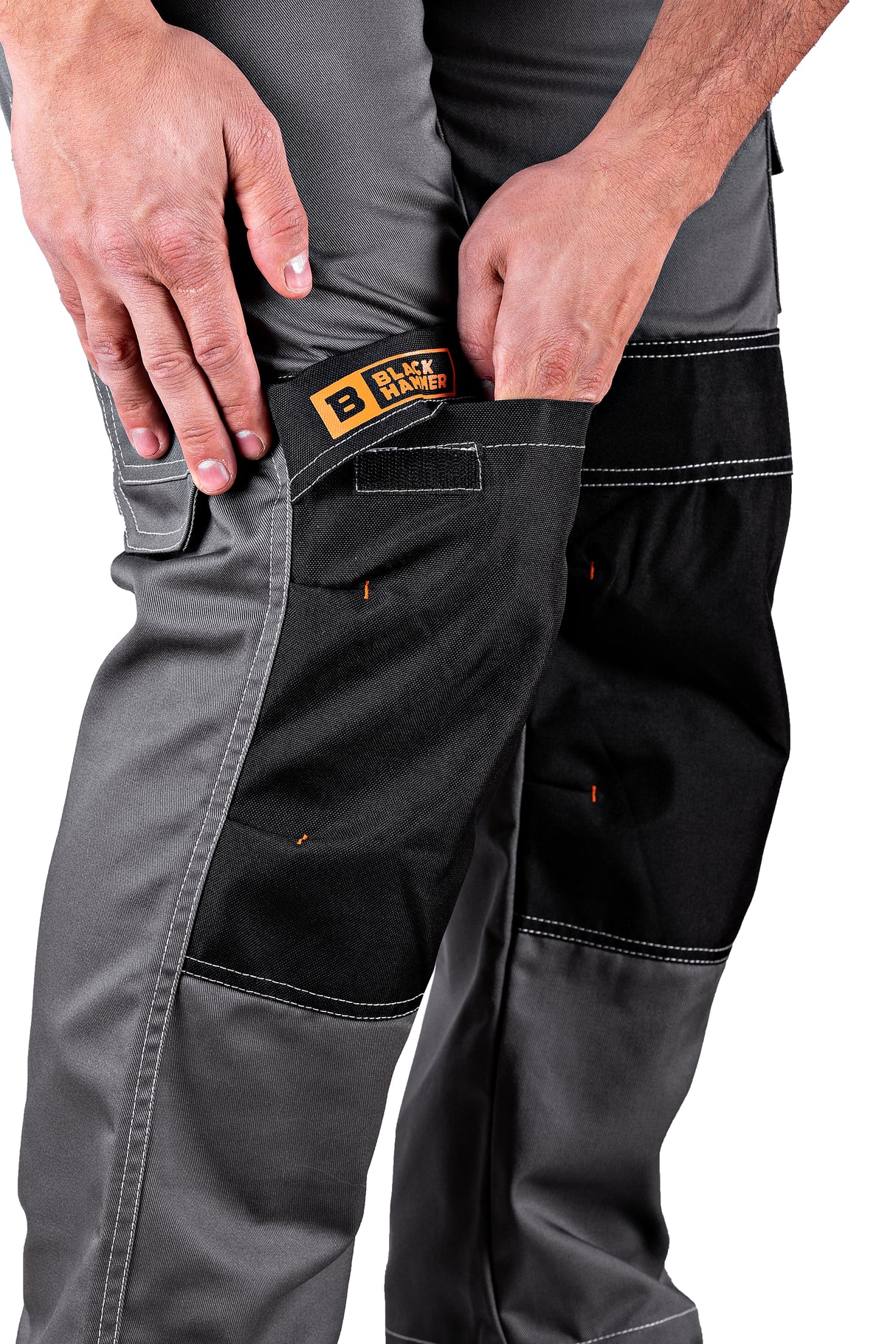 heavy duty triple stitched and knee pad pockets trousers blackheavy duty triple stitched and knee pad pockets trousers grey