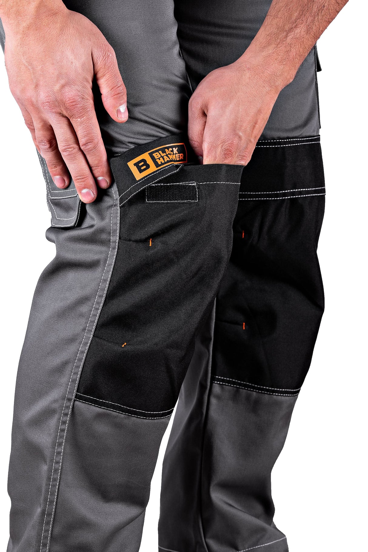 heavy duty triple stitched and knee pad pockets trousers blackheavy duty triple stitched and knee pad pockets trousers grey