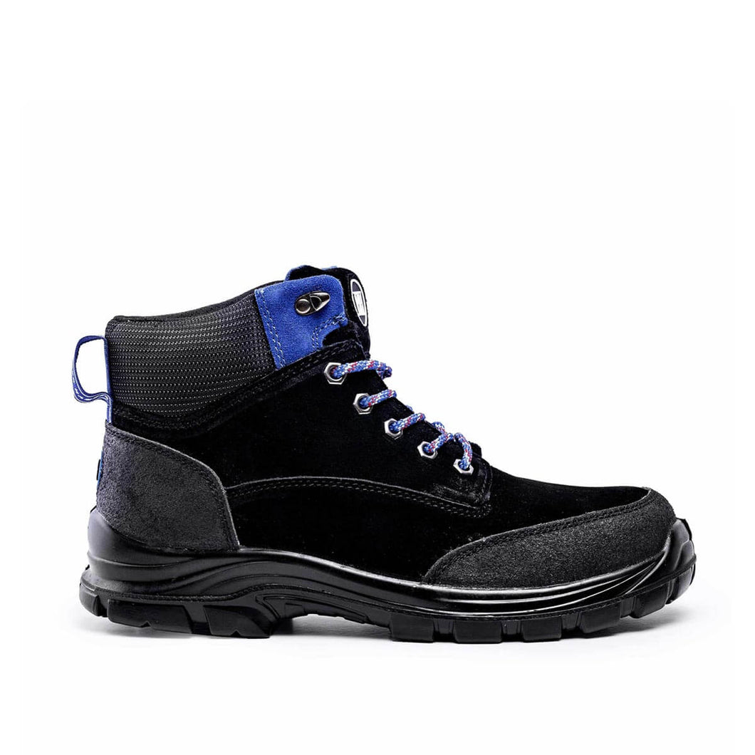 Black Hammer Mens Steel Toe Cap Safety Boots S3 SRC Work Shoes Ankle Suede 7701 - Black Hammer