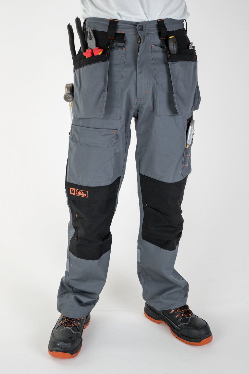 Work Trousers for Men | Multi Pockets Cargo Heavy Duty Triple Stitched | Cordura Reinforcing | Stress Points Knee Pad Pockets | Reflective Phenomenal