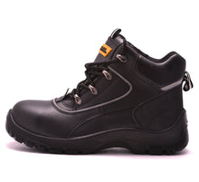 Load image into Gallery viewer, Mens Safety Boots Steel Toe Cap S3 SRC Work Shoes Ankle Leather Wide Fit 7752 Black Hammer
