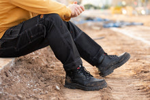 Load image into Gallery viewer, Black Hammer Mens Safety Boots Steel Toe Cap S3 SRC Work Shoes Ankle Leather 7700
