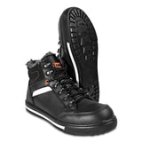 Men's Leather Safety Boots S3 SRC Steel Toe Cap Work Shoes Ankle Leather Fur Lining 3007