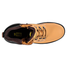 Load image into Gallery viewer, Men&#39;s Safety Leather Boots S3 SRC Steel Toe Cap Work Shoes Ankle Leather Tan 2007 Black Hammer
