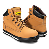 Men's Safety Leather Boots S3 SRC Steel Toe Cap Work Shoes Ankle Leather Tan 2007 Black Hammer