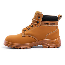 Load image into Gallery viewer, Men&#39;s Steel Toe Cap Work Shoes S3 SRC Ankle Leather Safety Boots Brown Black Hammer 5007
