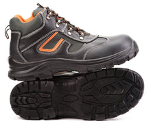 Load image into Gallery viewer, Mens Leather Safety Boots S3 SRC Steel Toe Cap Work Shoes Ankle Leather Wide Fit 6652
