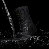 Mens Leather Safety Composite Toe Cap Boot S2 SRC Waterproof Military Army Desert Combat Walking Safety Zip Up Work High Ankle 9999