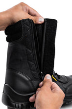 Load image into Gallery viewer, Mens Leather Safety Composite Toe Cap Boot S2 SRC Waterproof Military Army Desert Combat Walking Safety Zip Up Work High Ankle 9999
