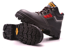 Load image into Gallery viewer, Mens Safety Boots S3 SRC Steel Toe Cap with Steel Mid Sole Protection Leather 5993 Black Hammer
