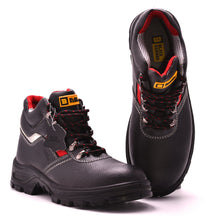 Load image into Gallery viewer, Mens Safety Boots S3 SRC Steel Toe Cap with Steel Mid Sole Protection Leather 5993 Black Hammer

