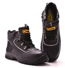 Load image into Gallery viewer, Mens Safety Boots Steel Toe Cap S3 SRC Work Shoes Ankle Leather Wide Fit 7752 Black Hammer
