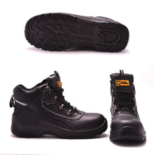 Load image into Gallery viewer, Mens Safety Boots Steel Toe Cap S3 SRC Work Shoes Ankle Leather Wide Fit 7752 Black Hammer
