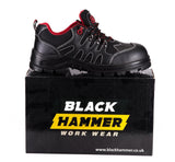 Mens Safety Boots Steel Toe Cap Work Trainers Hiker Midsole Protection S1P SRC 8891 Black Hammer