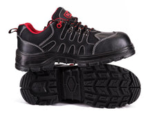 Load image into Gallery viewer, Mens Safety Boots Steel Toe Cap Work Trainers Hiker Midsole Protection S1P SRC 8891 Black Hammer
