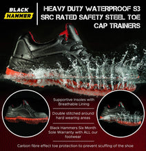 Load image into Gallery viewer, Mens Safety Trainers Steel Toe Cap and Steel Midsole | Waterproof Work Lightweight Shoes | S3 SRC 7007
