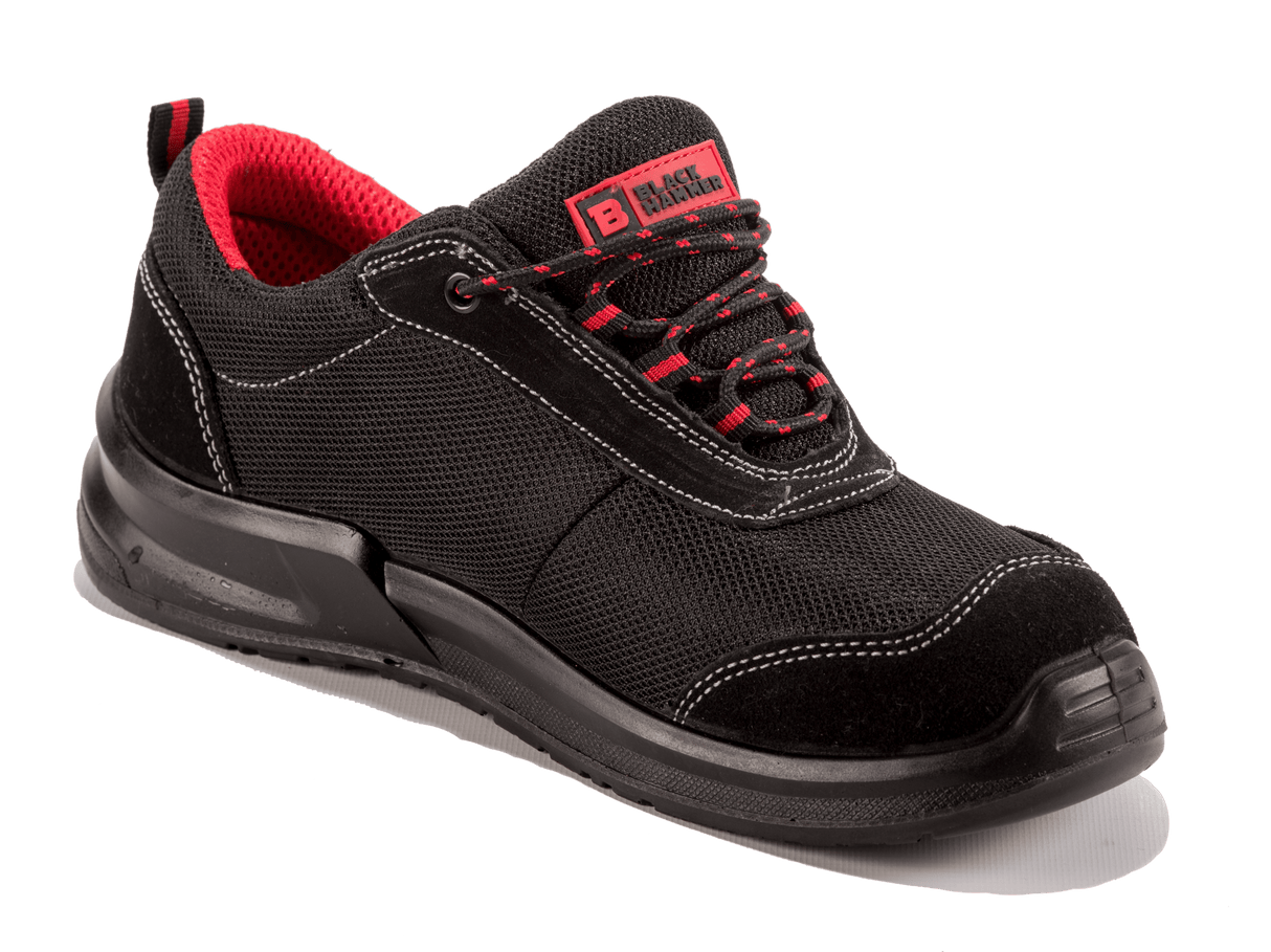 Safety Steel Toe Cap Trainers with Steel Midsole Shoe | Black Hammer Safety Shoes 4482