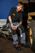 Load image into Gallery viewer, Work Trousers for Men | Multi Pockets Cargo Heavy Duty Triple Stitched | Cordura Reinforcing | Stress Points Knee Pad Pockets | Reflective Phenomenal

