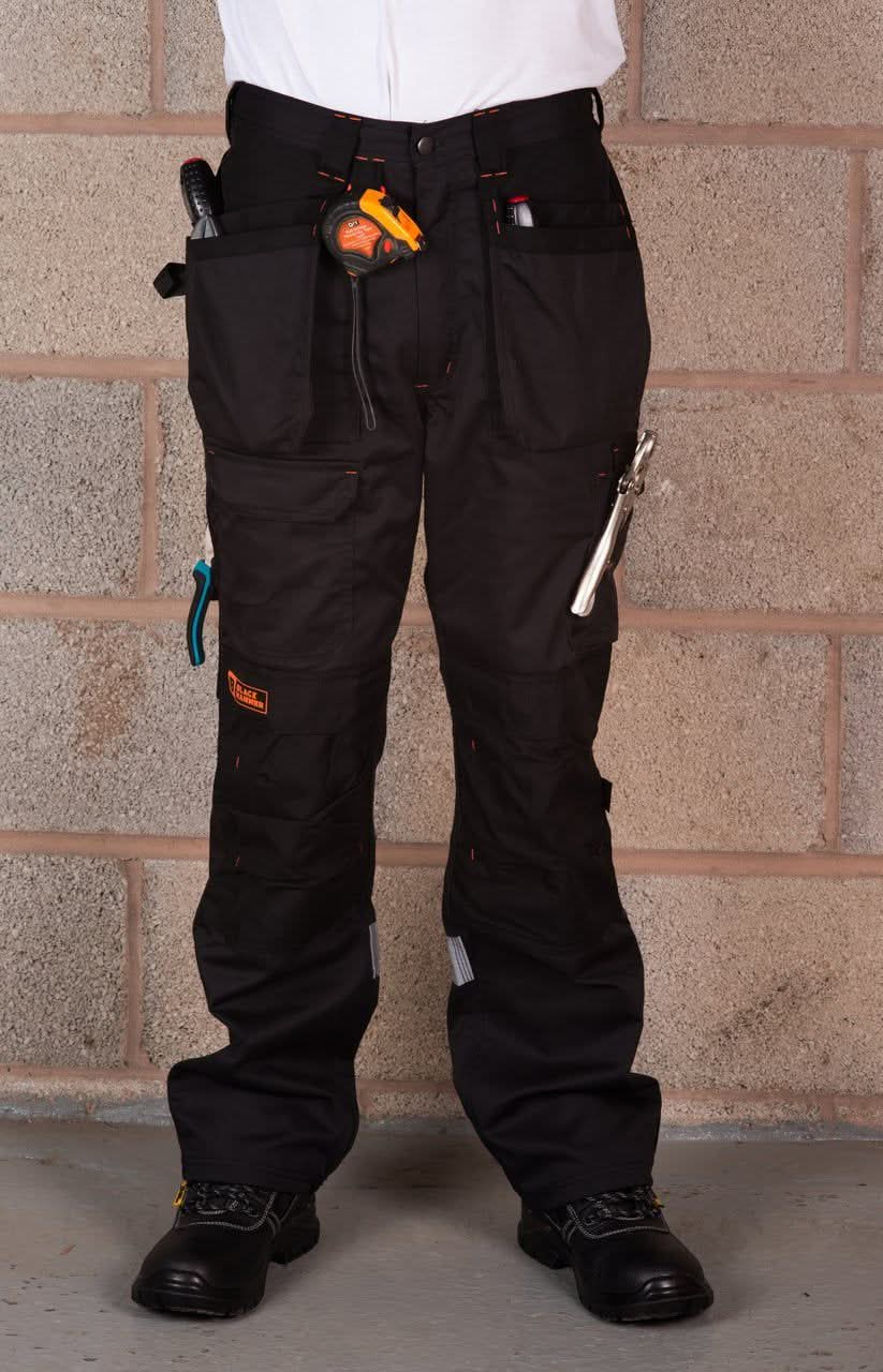 Work Trousers for Men | Multi Pockets Cargo Heavy Duty Triple Stitched | Cordura Reinforcing | Stress Points Knee Pad Pockets | Reflective Phenomenal