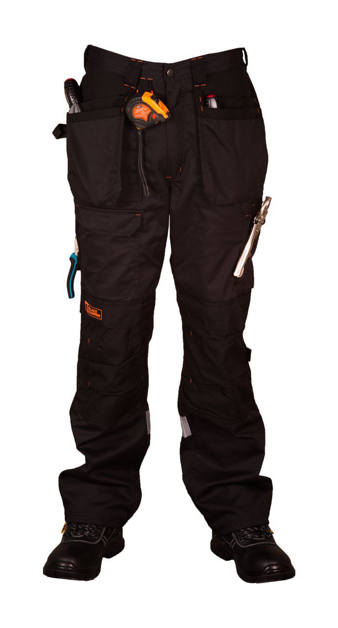 Work Trousers for Men | Multi Pockets Cargo Heavy Duty Triple Stitched | Cordura Reinforcing | Stress Points Knee Pad Pockets | Reflective Phenomenal