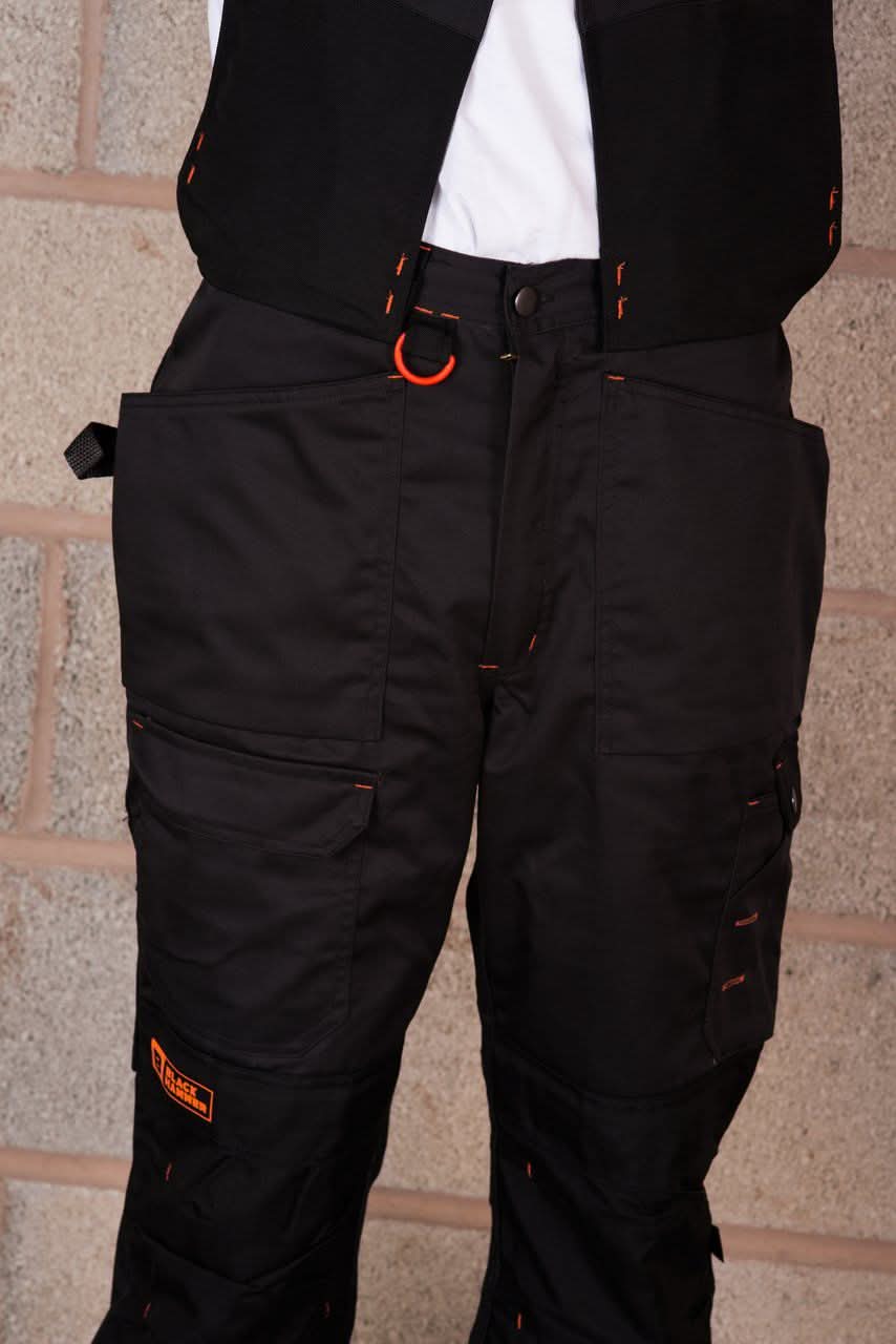 Black Hammer - Work Trousers for Men's Multi Pockets Cargo Heavy Duty Triple Stitched Cordura Reinforcing Stress Points Knee Pad Pockets